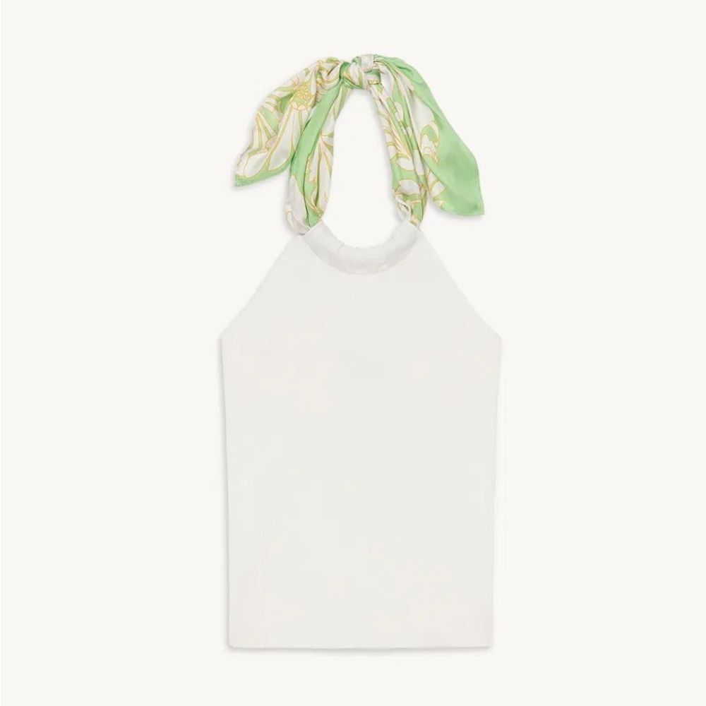 White Halter Neck Women's Top - Picture 4 of 5